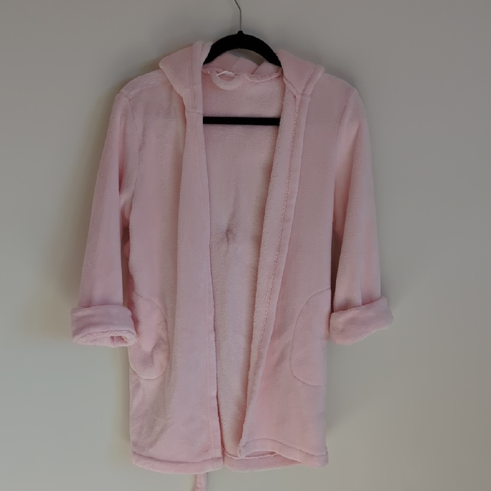 GAP Soft Pink Plush Hooded Robe